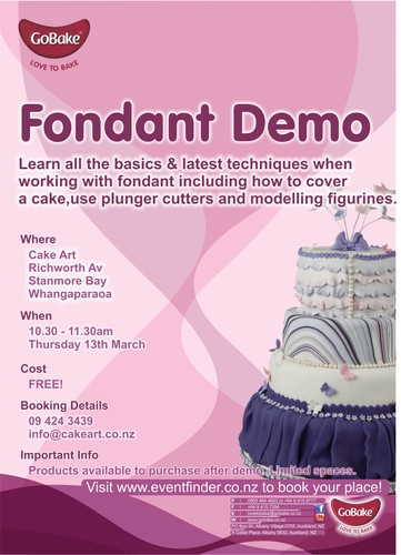 Fondant Cake Decorating Demo - Auckland - Eventfinda